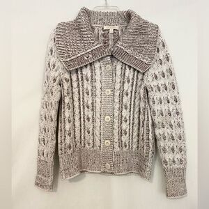 Etcetera purple and off-white Sweater / Cardigan size M